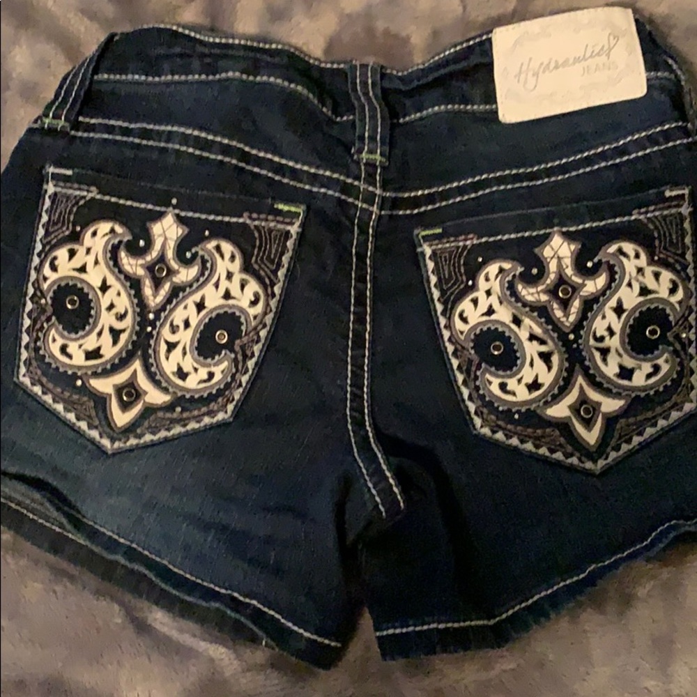 Blue jean shorts